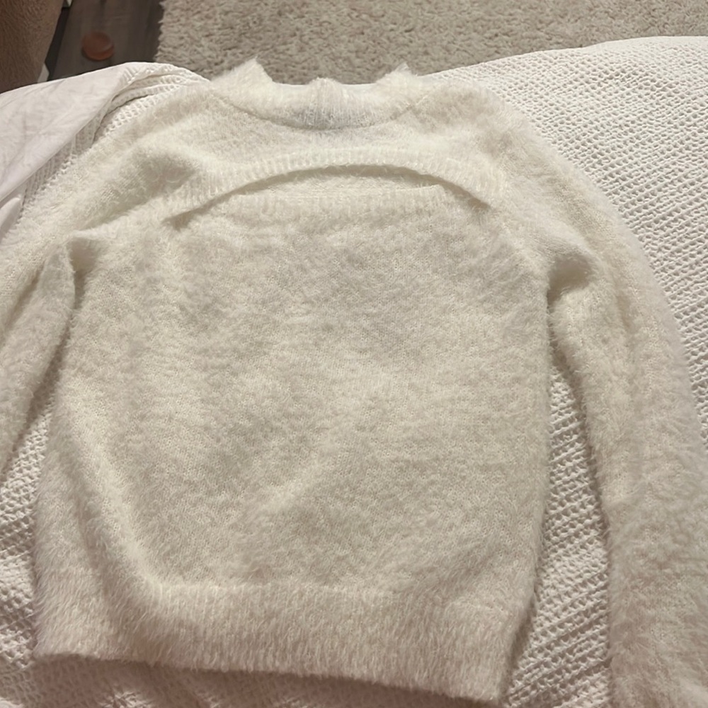 Sweet and Sinful white sweater size medium
